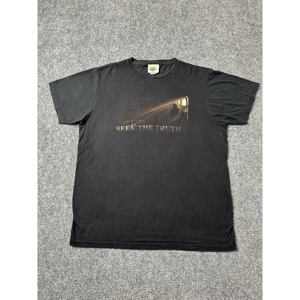Mens Movie The Da Vinci Code Seek The Truth 2006 Black T Shirt, Size L